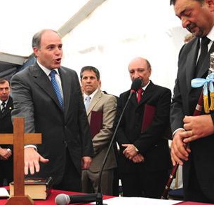 Canepa asumiendo el cargo de Secretario de Gobierno (2013)