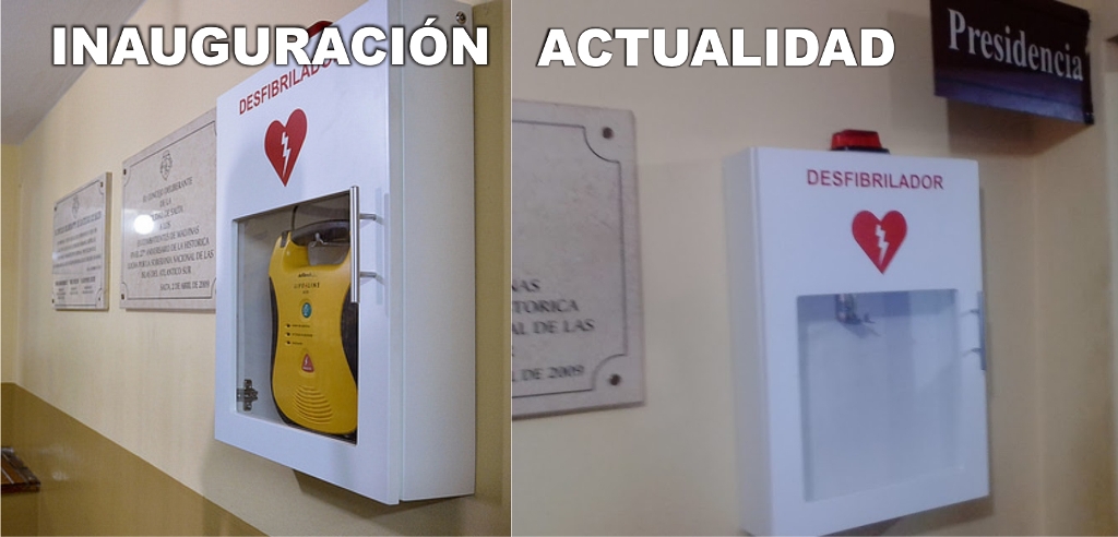 No solo el poncho no aparece/ El desfibrilador en el Concejo Deliberante fue solo para la foto